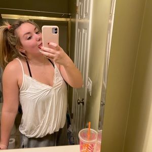 white lace lined surplus tank